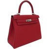Hermès Kelly Retourne 25 Rouge Casaque Togo PHW