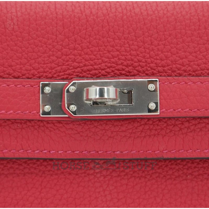 Hermès Kelly Retourne 25 Rouge Casaque Togo PHW