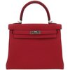 Hermès Kelly Retourne 25 Rouge Casaque Togo PHW