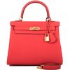 Hermès Kelly Retourne 25 Rouge de Coeur Togo GHW