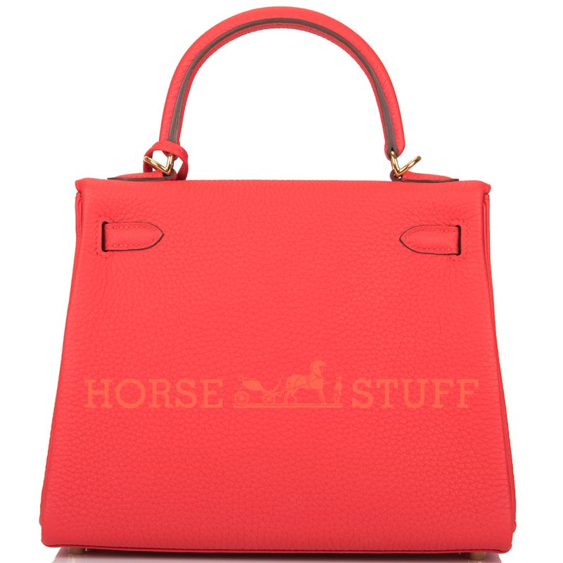 Hermès Kelly Retourne 25 Rouge de Coeur Togo GHW