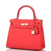 Hermès Kelly Retourne 25 Rouge de Coeur Togo GHW