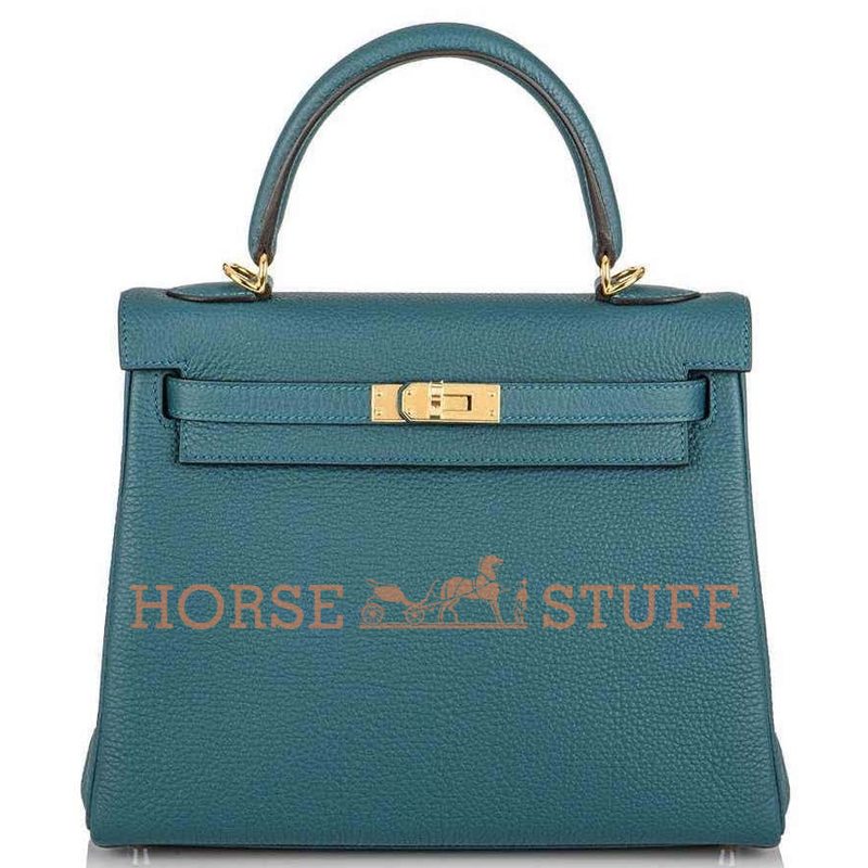 Hermès Kelly Retourne 25 Vert Bosphore Togo GHW