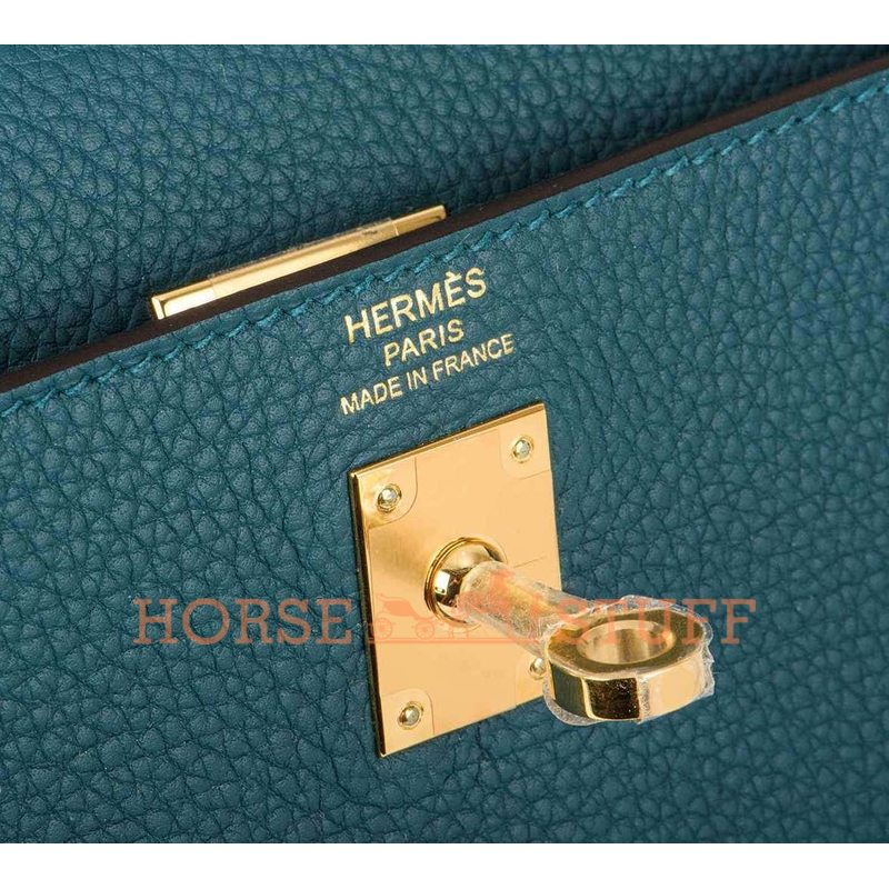 Hermès Kelly Retourne 25 Vert Bosphore Togo GHW