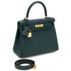 Hermès Kelly Retourne 25 Vert Cypress Togo GHW