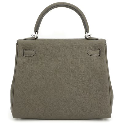 Hermès Kelly Retourne 25 Vert de Gris Togo PHW