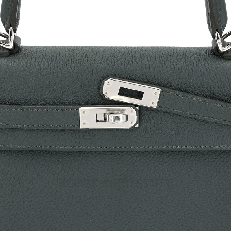 Hermès Kelly Retourne 25 Vert Mangrove Togo PHW