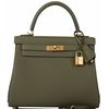 Hermès Kelly Retourne 25 Vert Veronese Togo GHW