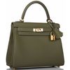 Hermès Kelly Retourne 25 Vert Veronese Togo GHW