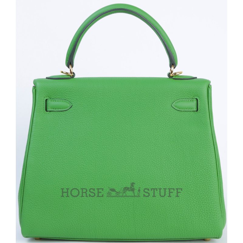 Hermès Kelly Retourne 25 Vert Yucca Togo GHW