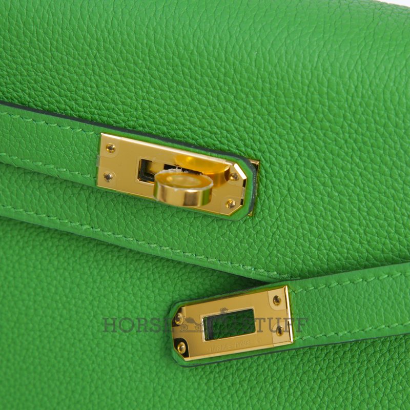 Hermès Kelly Retourne 25 Vert Yucca Togo GHW