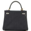Hermes Kelly Retourne 25 Touch Black Swift / Ombre Shiny Salvatore Varanus Lizard GHW