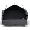 Hermes Kelly Retourne 25 Touch Black Togo / Black Shiny Niloticus Lizard Permabrass