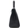 Hermes Kelly Retourne 25 Touch Black Togo / Black Shiny Niloticus Lizard PHW