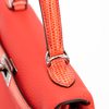 Hermes Kelly Retourne 25 Touch Orange Poppy Togo / Shiny Niloticus Lizard PHW