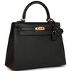 Hermes Kelly Sellier 25 Touch Black Madame / Matte Crocodile Alligator GHW