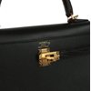 Hermes Kelly Sellier 25 Touch Black Madame / Matte Crocodile Alligator GHW