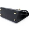 Hermes Kelly Sellier 25 Touch Black Madame / Shiny Crocodile Niloticus GHW