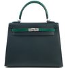 Hermes Kelly Sellier 25 Touch Vert Cypress Madame / Vert Emerald Shiny Crocodile Niloticus PHW