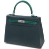 Hermes Kelly Sellier 25 Touch Vert Cypress Madame / Vert Emerald Shiny Crocodile Niloticus PHW