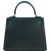 Hermes Kelly Sellier 25 Touch Vert Cypress Madame / Vert Emerald Shiny Crocodile Niloticus PHW