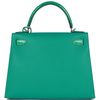 Hermes Kelly Sellier 25 Touch Vert Verone Madame / Vert Jade Lisse Crocodile Niloticus PHW