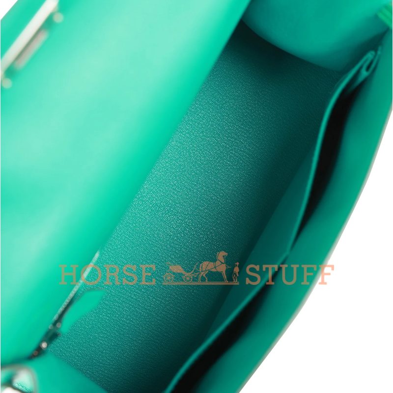 Hermes Kelly Sellier 25 Touch Vert Verone Madame / Vert Jade Lisse Crocodile Niloticus PHW