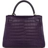 Hermès Kelly Retourne 28 Amethyst Matte Crocodile Alligator GHW