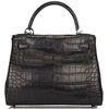 Hermès Kelly Retourne 28 Black Matte Crocodile Alligator PHW