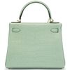 Hermès Kelly Retourne 28 Vert d'Eau Matte Crocodile Alligator GHW