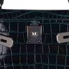 Hermès Kelly Sellier 28 Verso Vert Cypress / Vert Jade Lisse Crocodile Alligator PHW