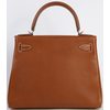 Hermès Kelly Retourne 28 Gold Fauve Barenia Faubourg PHW