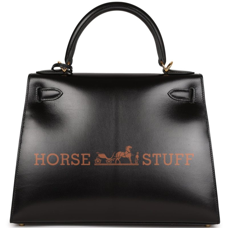 Hermès Kelly Sellier 28 Black Box Calf GHW