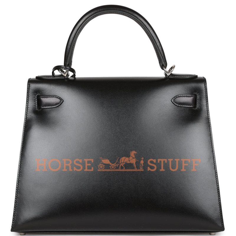 Hermès Kelly Sellier 28 Black Box Calf PHW