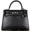 Hermès Kelly Sellier 28 Black Box Calf PHW