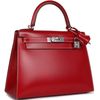 Hermès Kelly Sellier 28 Rouge Piment Box Calf PHW