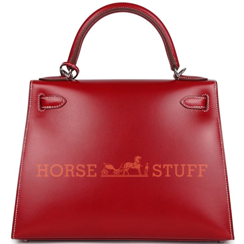 Hermès Kelly Sellier 28 Rouge Piment Box Calf PHW