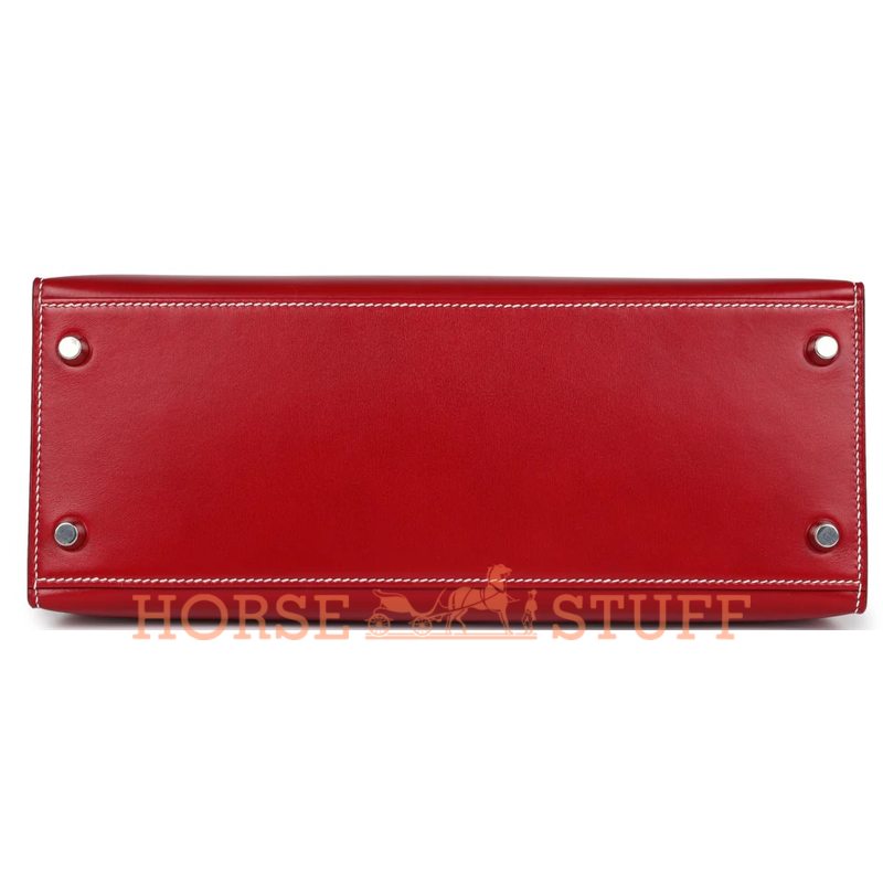 Hermès Kelly Sellier 28 Rouge Piment Box Calf PHW