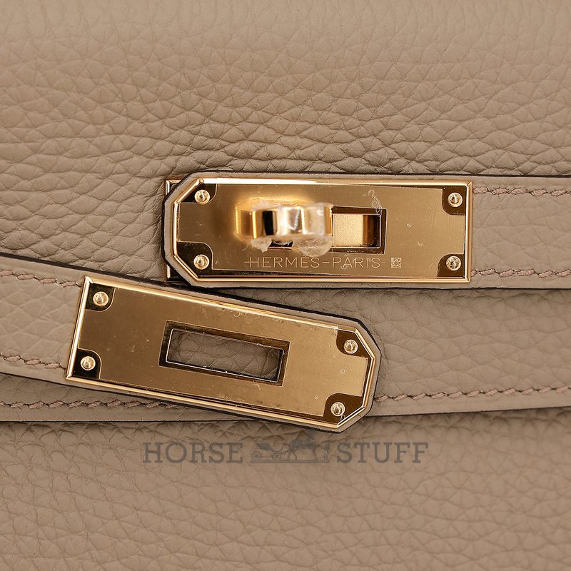 Hermès Kelly Retourne 28 Beige Marfa Clemence GHW
