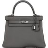 Hermès Kelly Retourne 28 Gris Meyer Clemence PHW