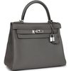 Hermès Kelly Retourne 28 Gris Meyer Clemence PHW