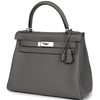 Hermès Kelly Retourne 28 Gris Meyer Clemence PHW