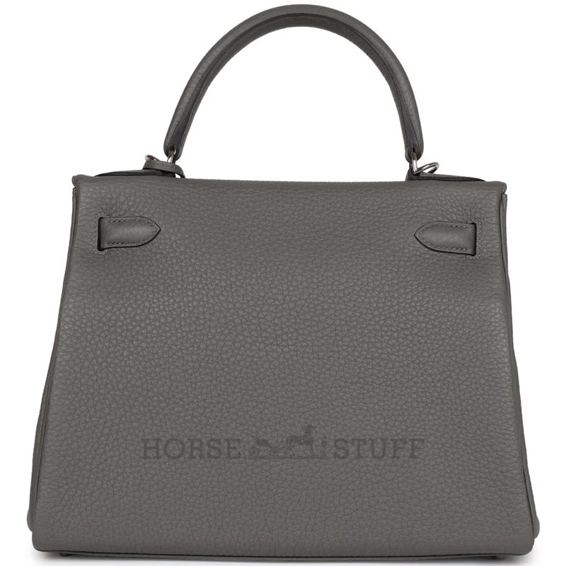Hermès Kelly Retourne 28 Gris Meyer Clemence PHW