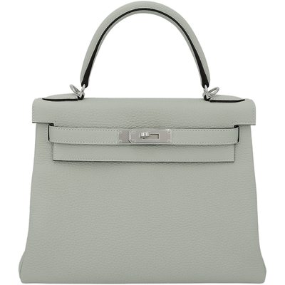 Hermès Kelly Retourne 28 Gris Neve Clemence PHW 