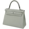 Hermès Kelly Retourne 28 Gris Neve Clemence PHW