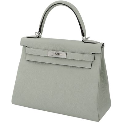 Hermès Kelly Retourne 28 Gris Neve Clemence PHW 