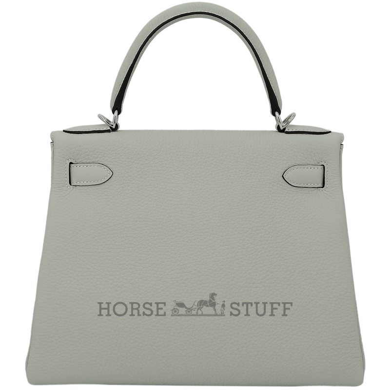 Hermès Kelly Retourne 28 Gris Neve Clemence PHW
