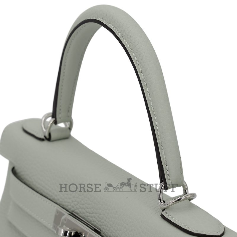 Hermès Kelly Retourne 28 Gris Neve Clemence PHW