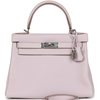 Hermès Kelly Retourne 28 Mauve Pale Clemence PHW