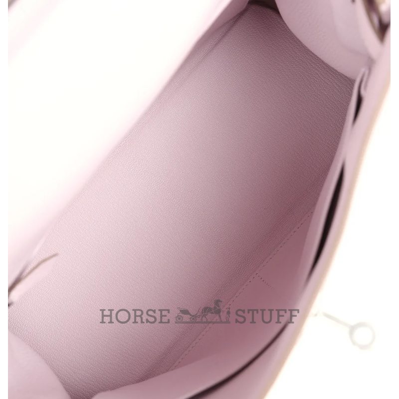 Hermès Kelly Retourne 28 Mauve Pale Clemence PHW